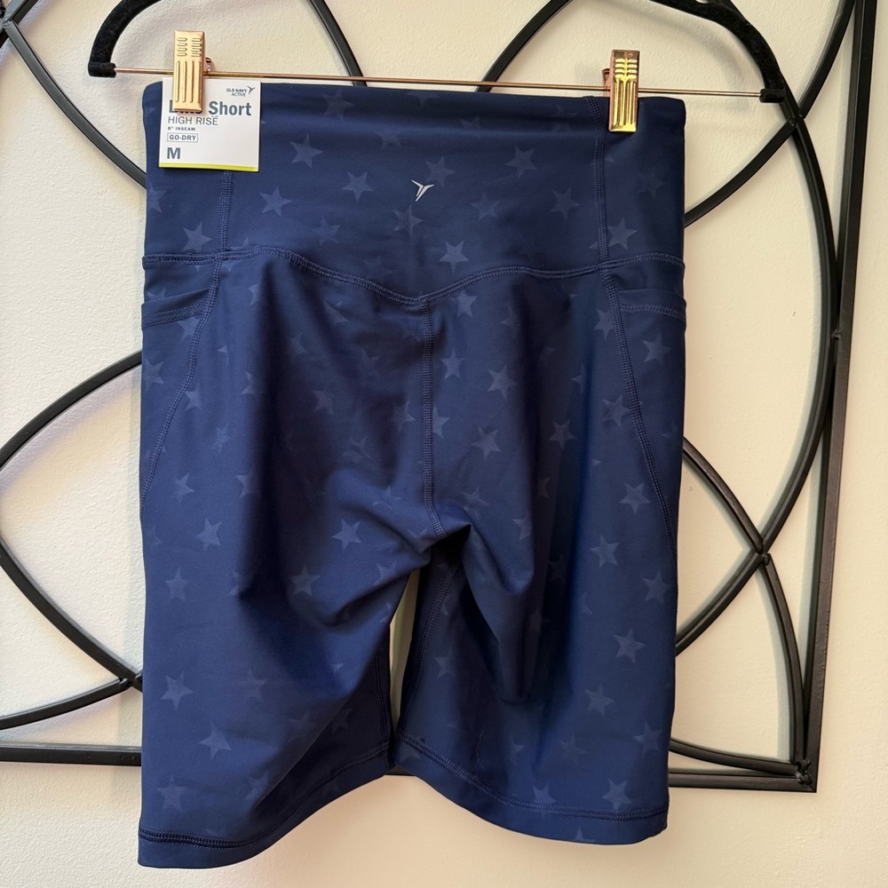Old Navy Women's Dark Blue Star Bike Shorts - Picture 4 of 5